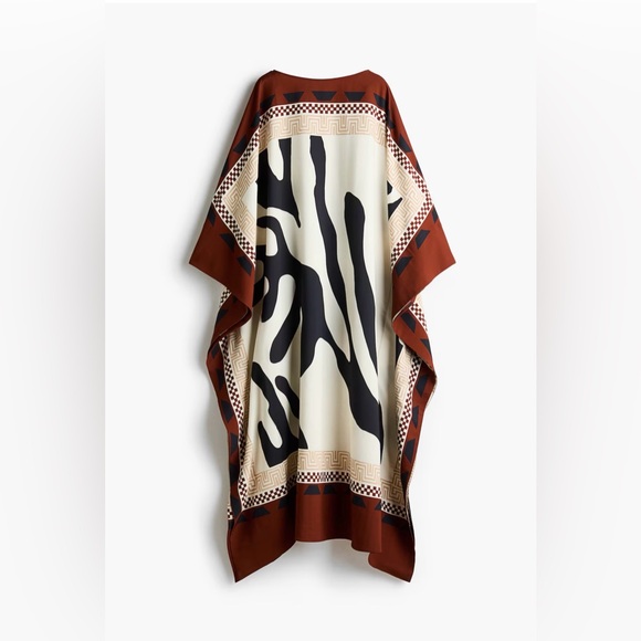 H&M Limited Edition Printed Kaftan Dress (Rust red/Patterned) Sz XXL NWT - Picture 5 of 13